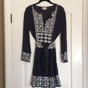 Scoop Beach Caftan Navy Dress
